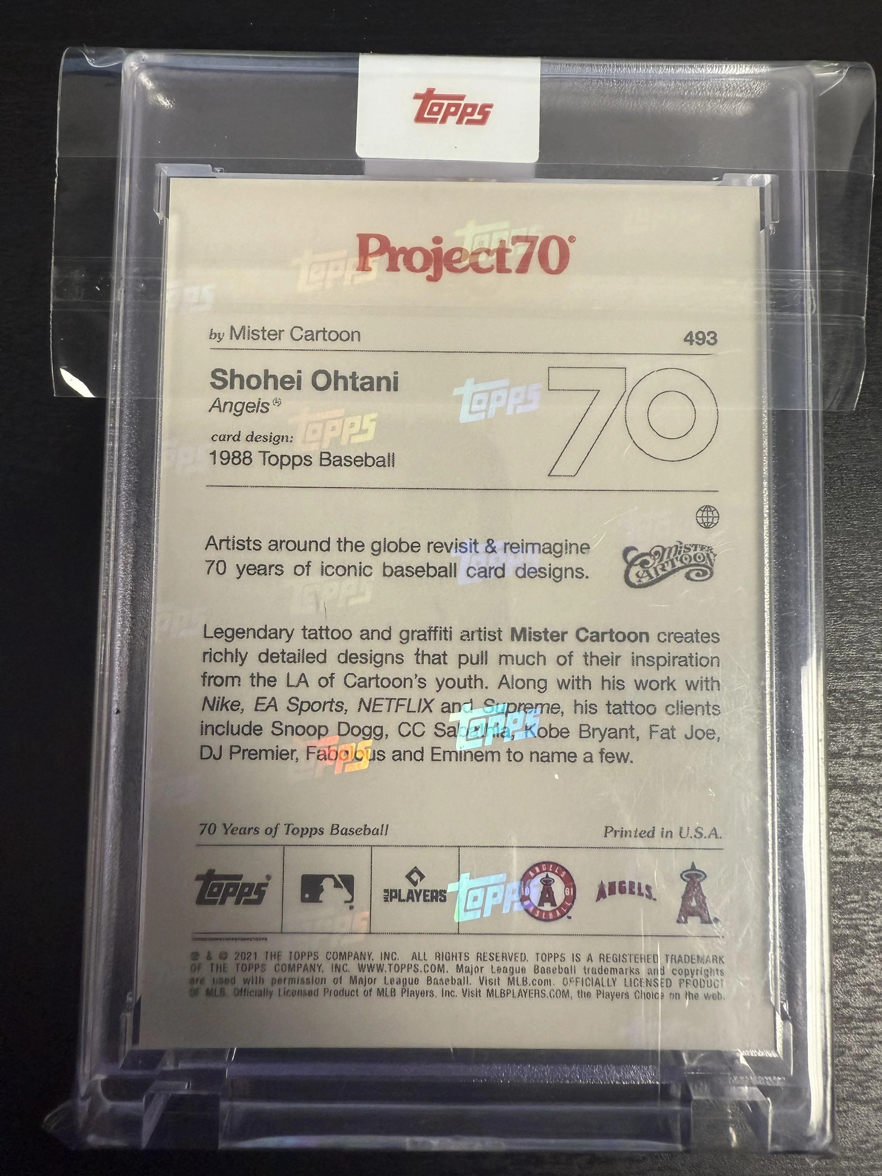 2021 Topps Project70 Shohei Ohtani #493 - Image 2