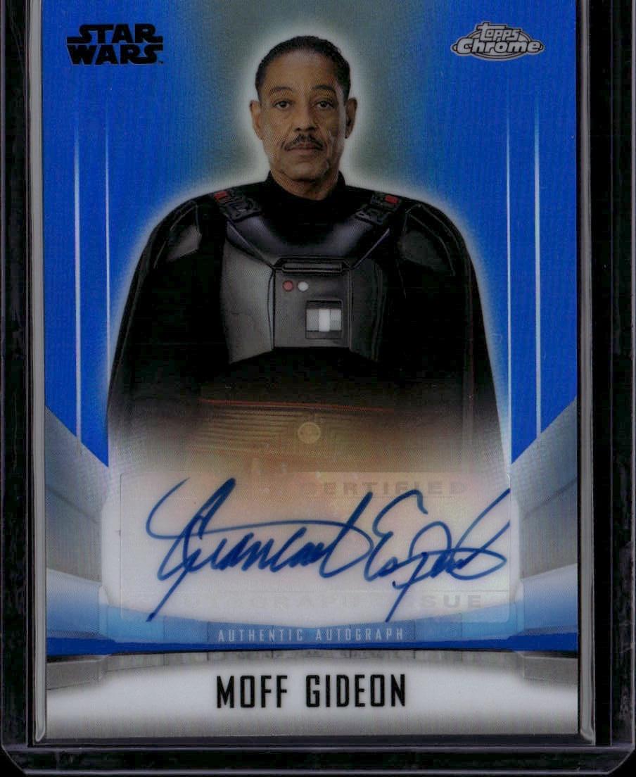 2022 Topps Chrome Star Wars Galaxy #GA-GE Giancarlo Esposito Autographs Blue - Image 5