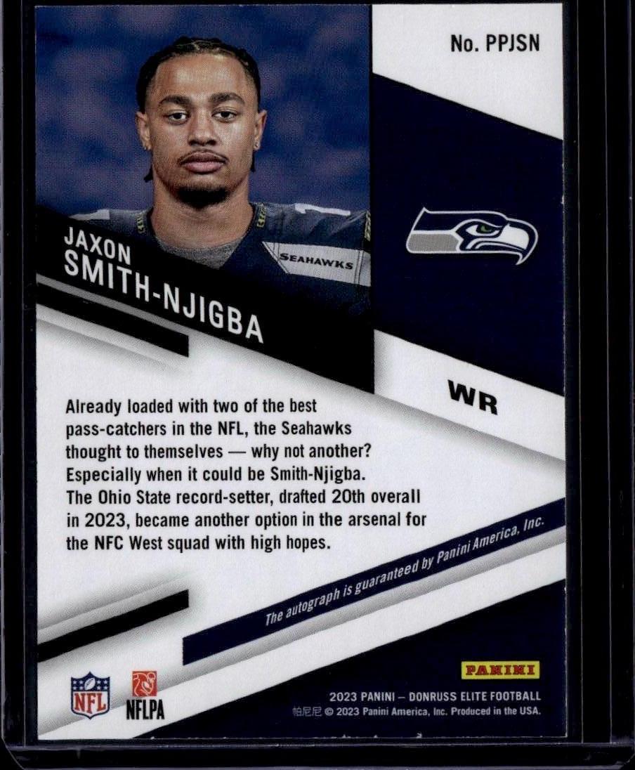 2023 Donruss Elite Jaxon Smith-Njigba #PPJSN Pen Pals Auto - Image 2