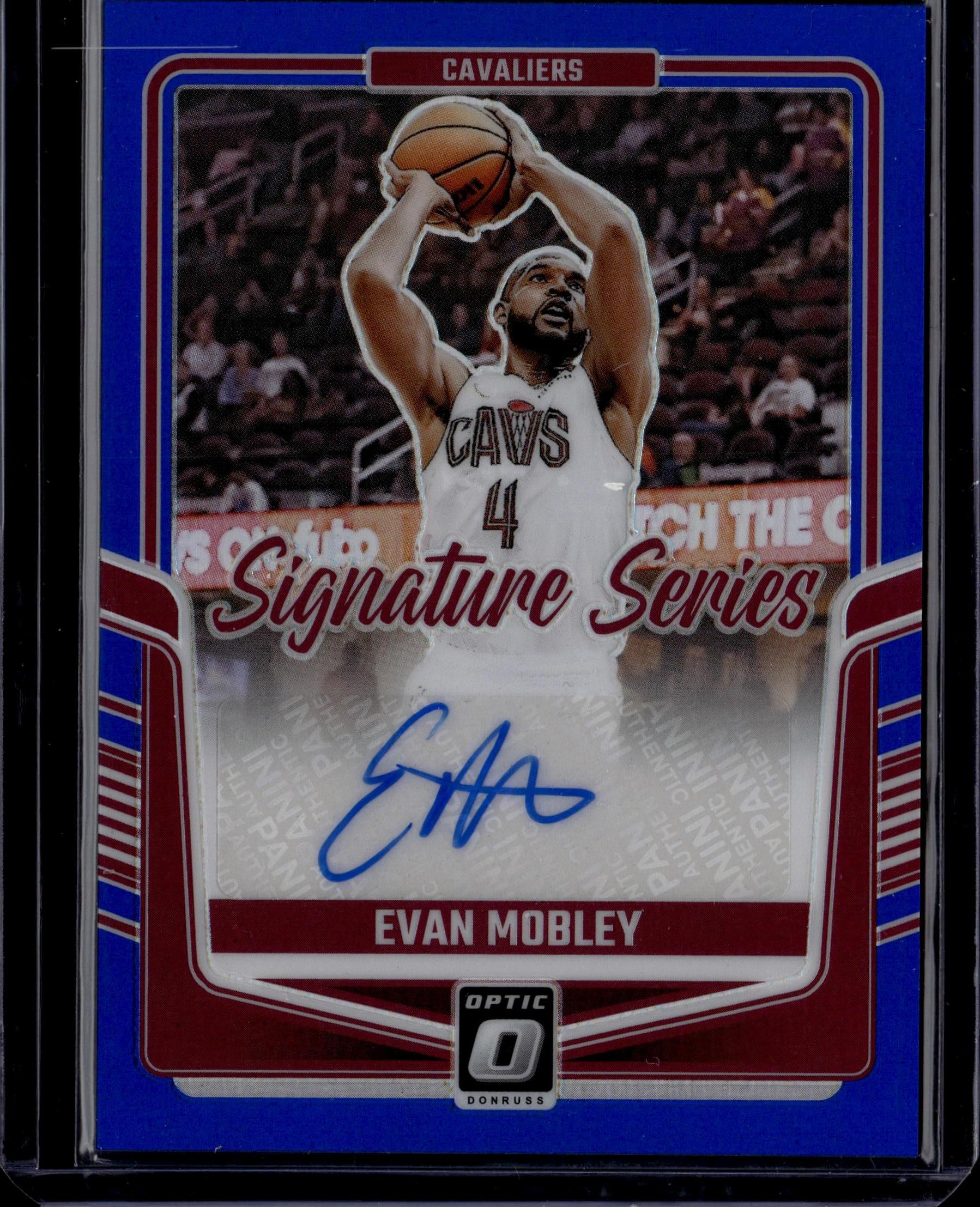 2024-25 Donruss Optic #SS-MOB Evan Mobley Signature Series Blue #/25