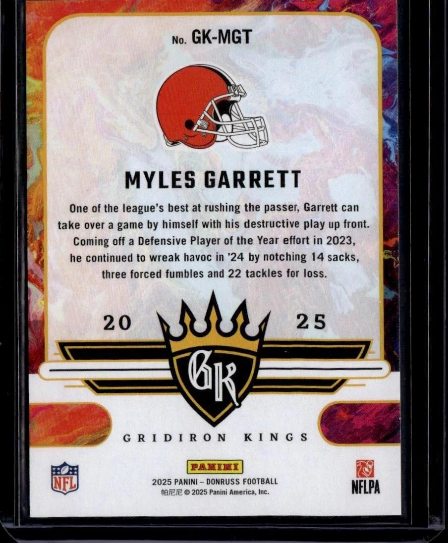 2025 Donruss Myles Garrett #GK-MGT Gridiron Kings - Image 6
