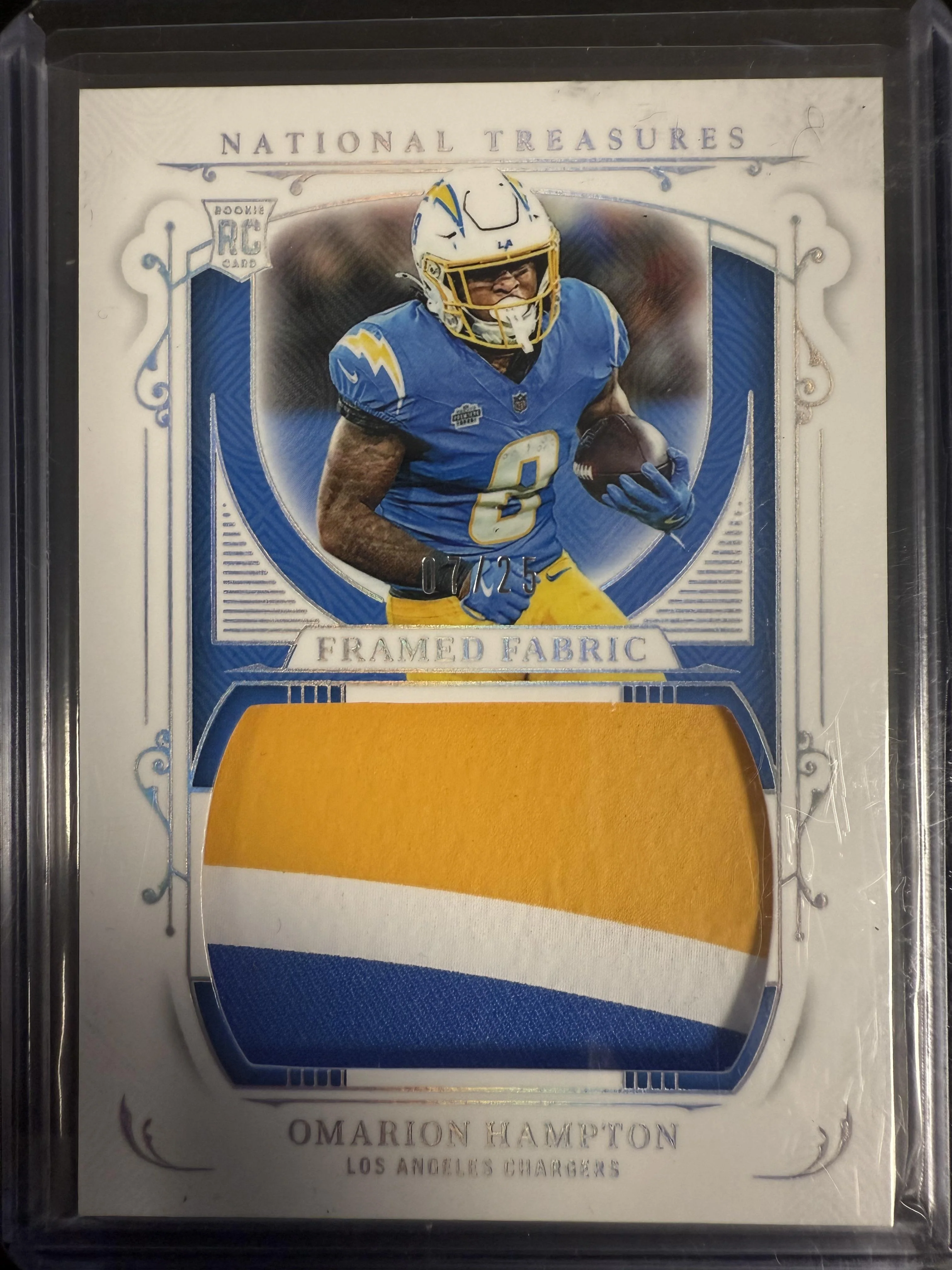 2025 National Treasures Omarion Hampton Framed Fabric /25