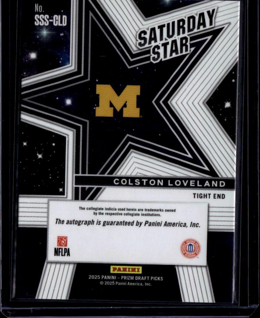 2025 Panini Prizm Draft Picks #SSS-CLD Colston Loveland Saturday Stars Auto - Image 2