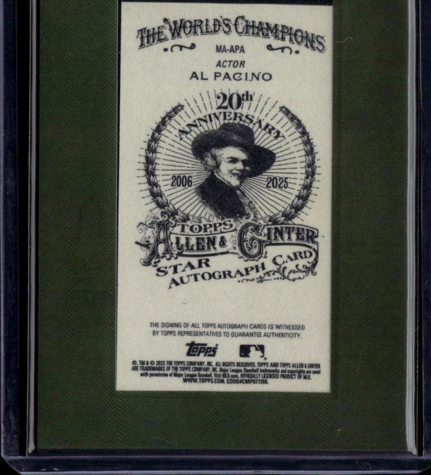 2025 Topps Allen & Ginter Al Pacino #MA-APA Framed Mini Auto /50 - Image 2