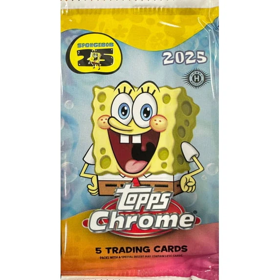 2025 Topps Chrome 25th Anniversary SpongeBob Hobby Pack