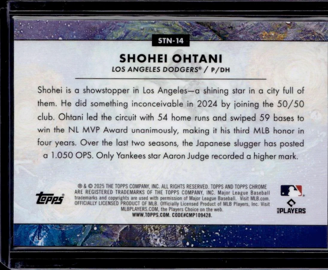 2025 Topps Chrome Cosmic Shohei Ohtani #STN-14 Stars in the Night - Image 4