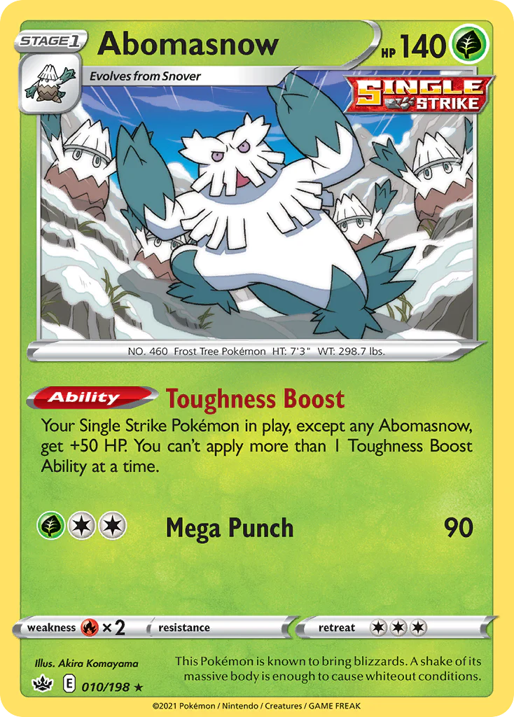 Abomasnow (10/198) - [Reverse Holo] Chilling Reign (CRE)