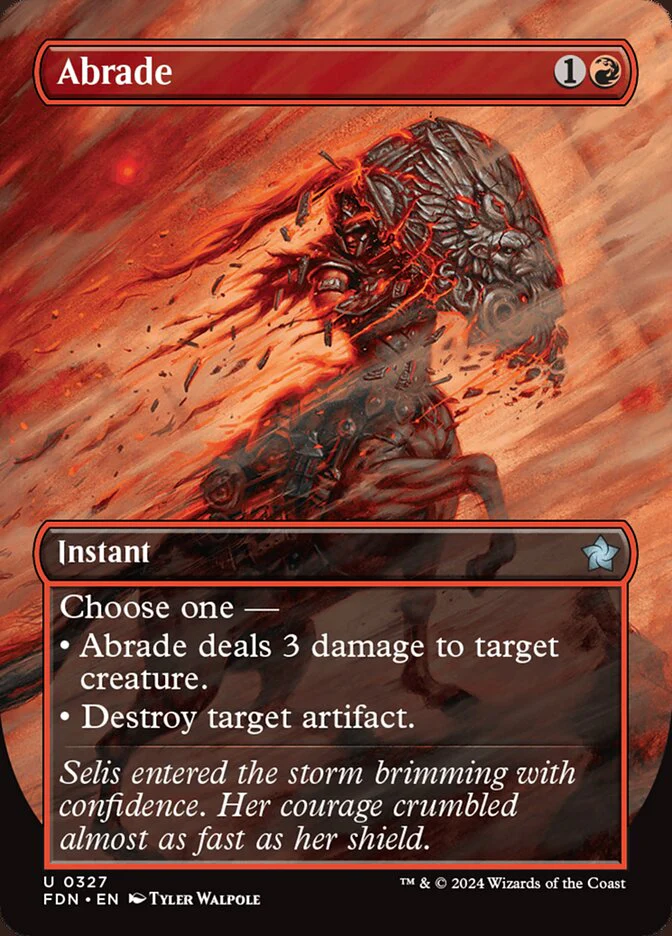 Abrade - [Foil, Borderless] Foundations (FDN)
