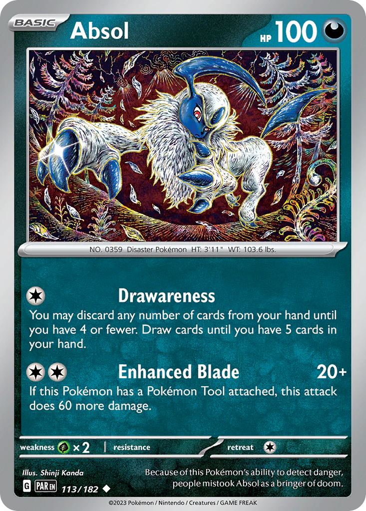Absol (113/182) - [Reverse Holo] Paradox Rift (PAR)