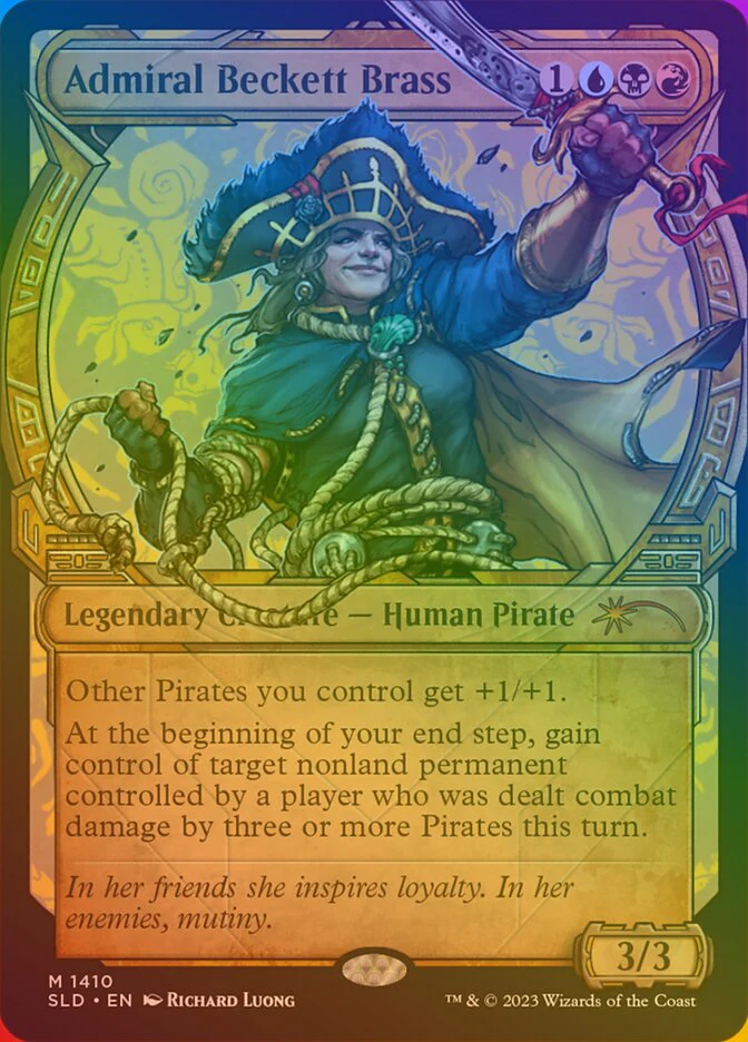Admiral Beckett Brass (1410‚òÖ) - [Foil, Showcase] Secret Lair Drop (SLD)