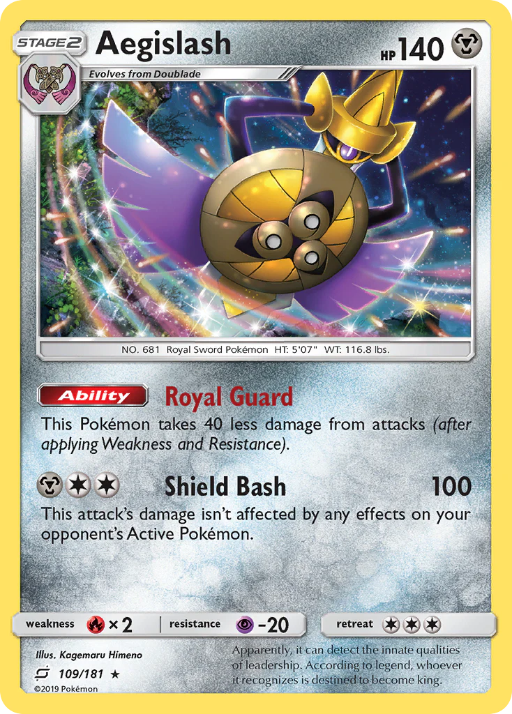 Aegislash (109/181) - [Reverse Holo] Team Up (TEU)