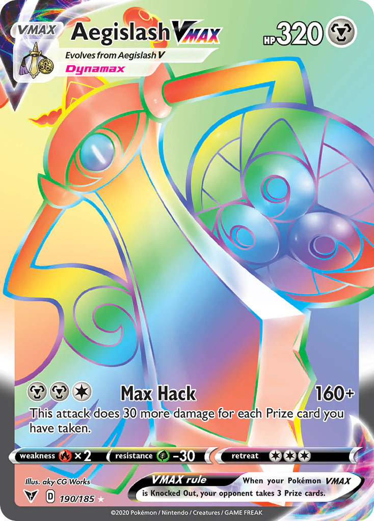Aegislash VMAX (190/185) - [Rainbow Holo] Vivid Voltage (VIV)