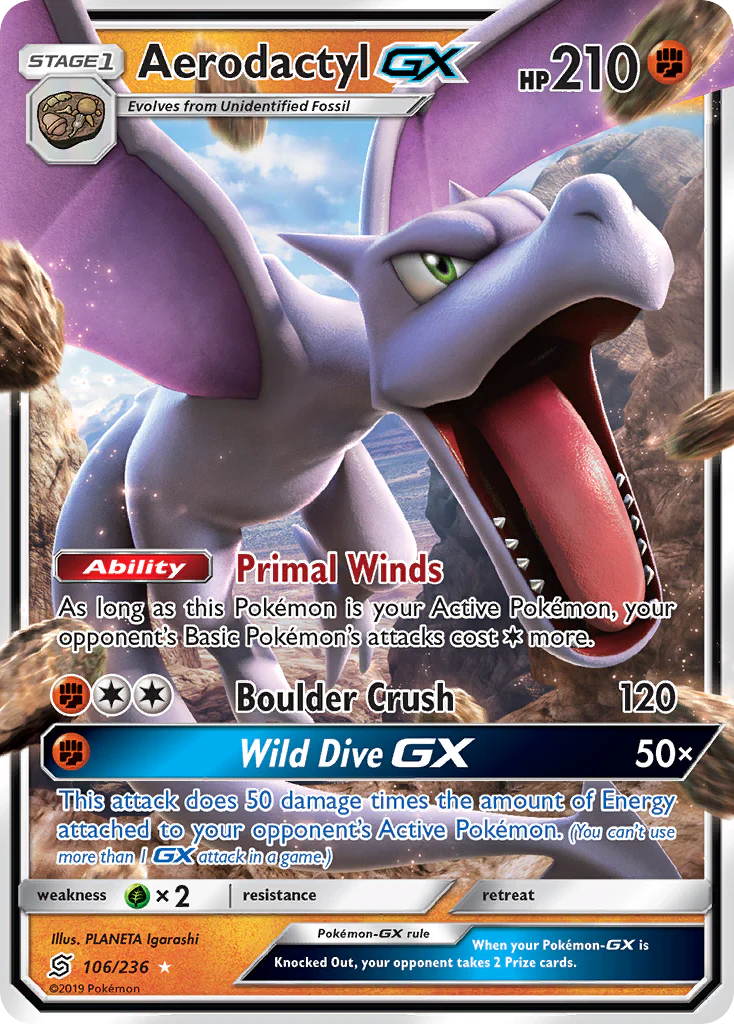Aerodactyl-GX (106/236) - [Holo Foil] Unified Minds (UNM)