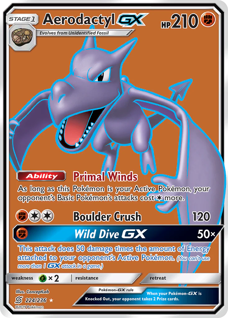 Aerodactyl-GX (224/236) - [Full Art] Unified Minds (UNM)