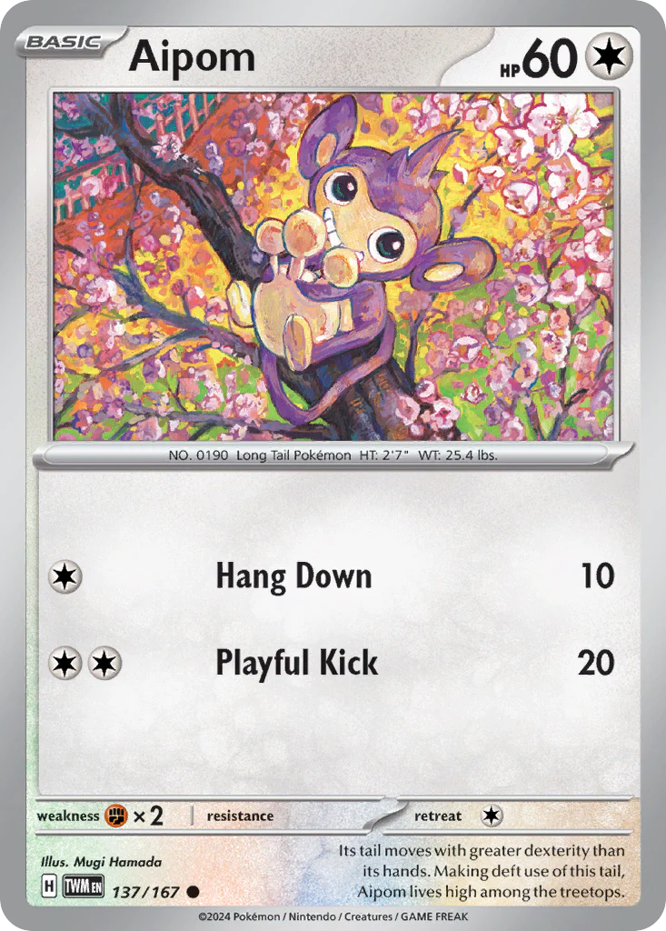 Aipom (137/167) - [Reverse Holo] Twilight Masquerade (TWM)