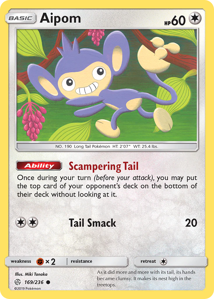 Aipom (169/236) - [Reverse Holo] Cosmic Eclipse (CEC)