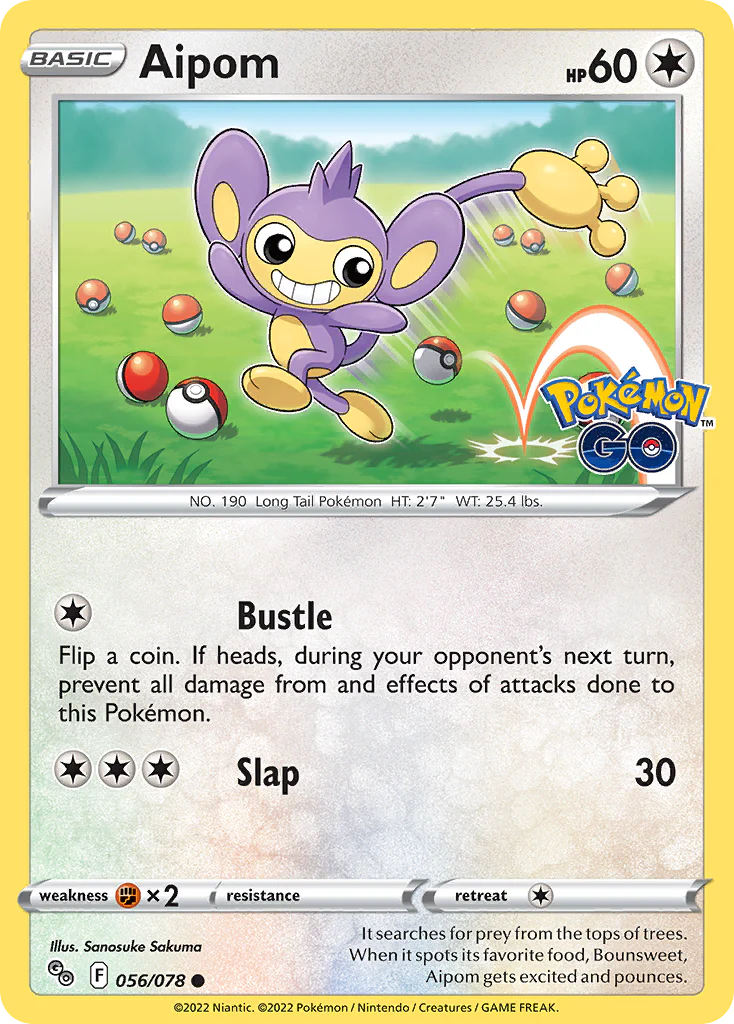 Aipom (56/78) - Pokemon GO (PGO)