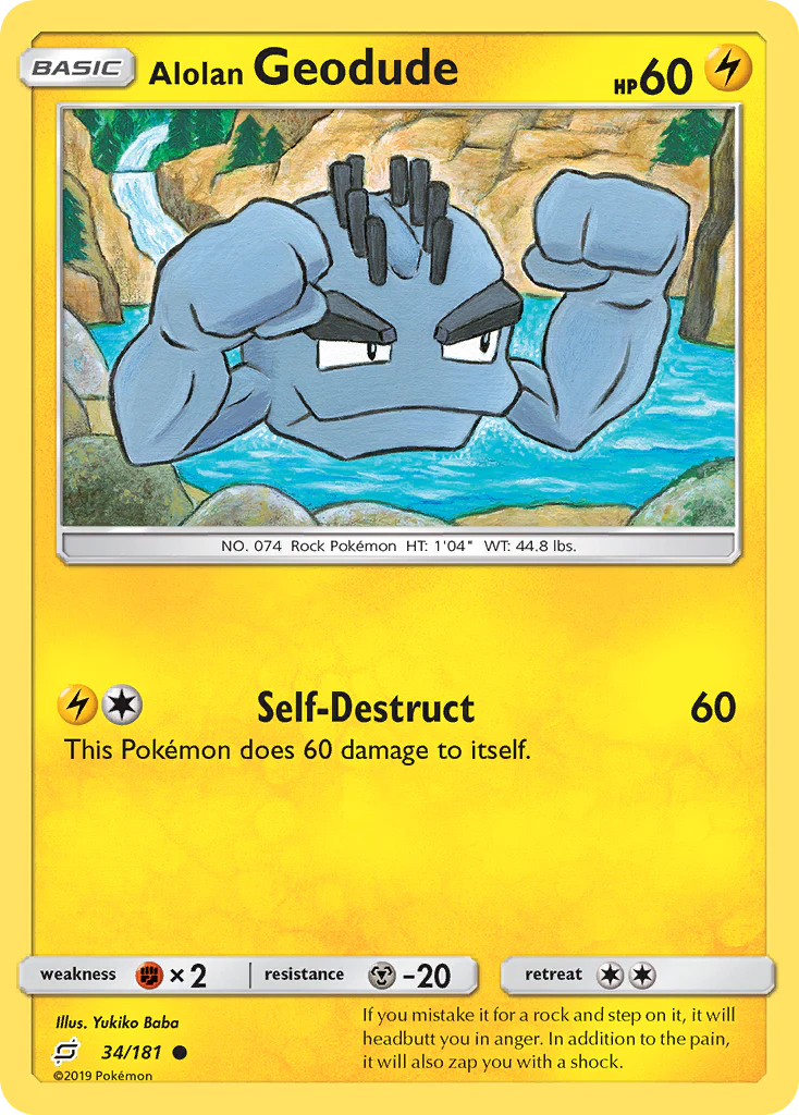 Alolan Geodude (34/181) - Team Up (TEU)