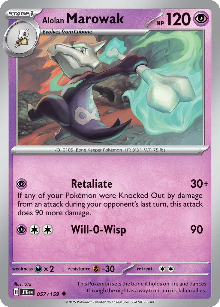 Alolan Marowak (57/159) - [Reverse Holo] Journey Together (JTG)