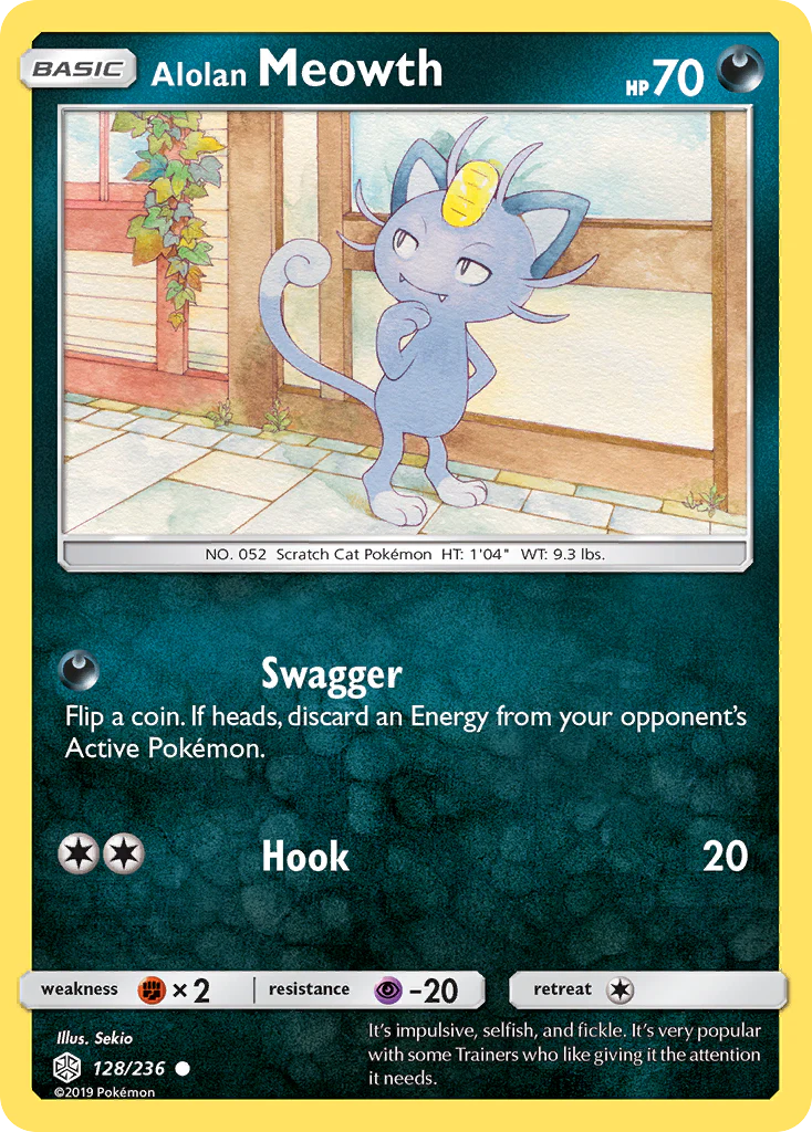 Alolan Meowth (128/236) - Cosmic Eclipse (CEC)