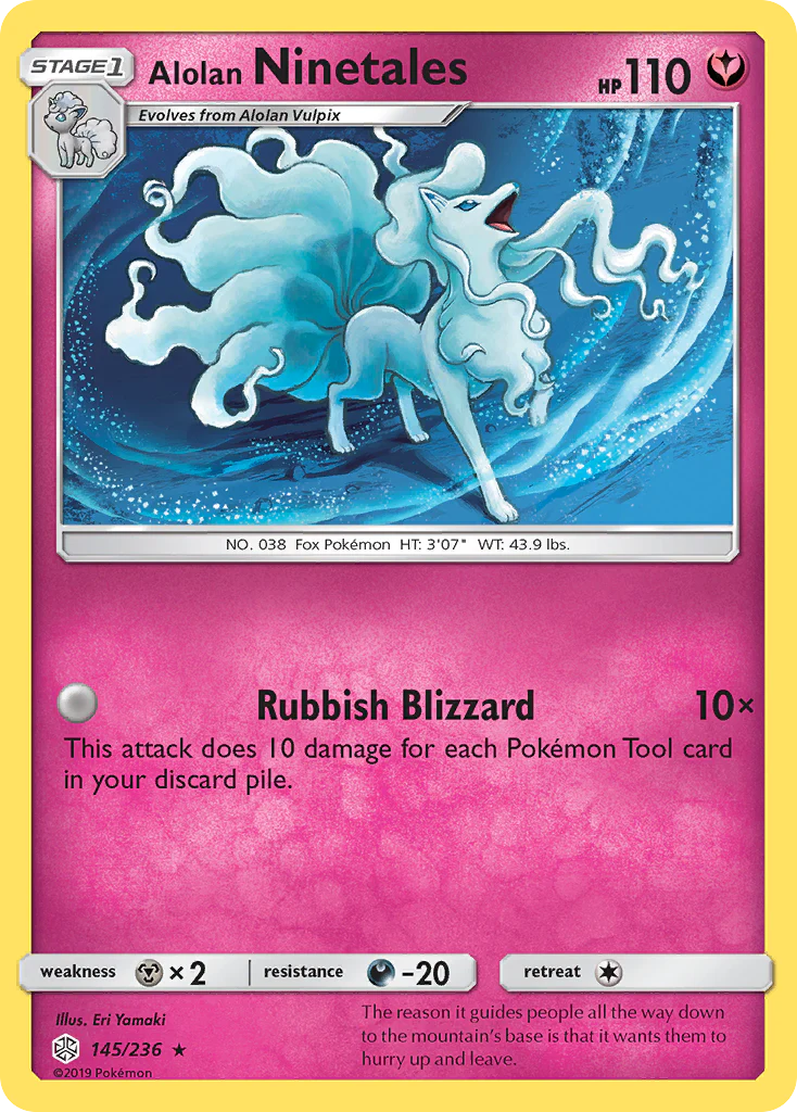 Alolan Ninetales (145/236) - [Holo Foil] Cosmic Eclipse (CEC)