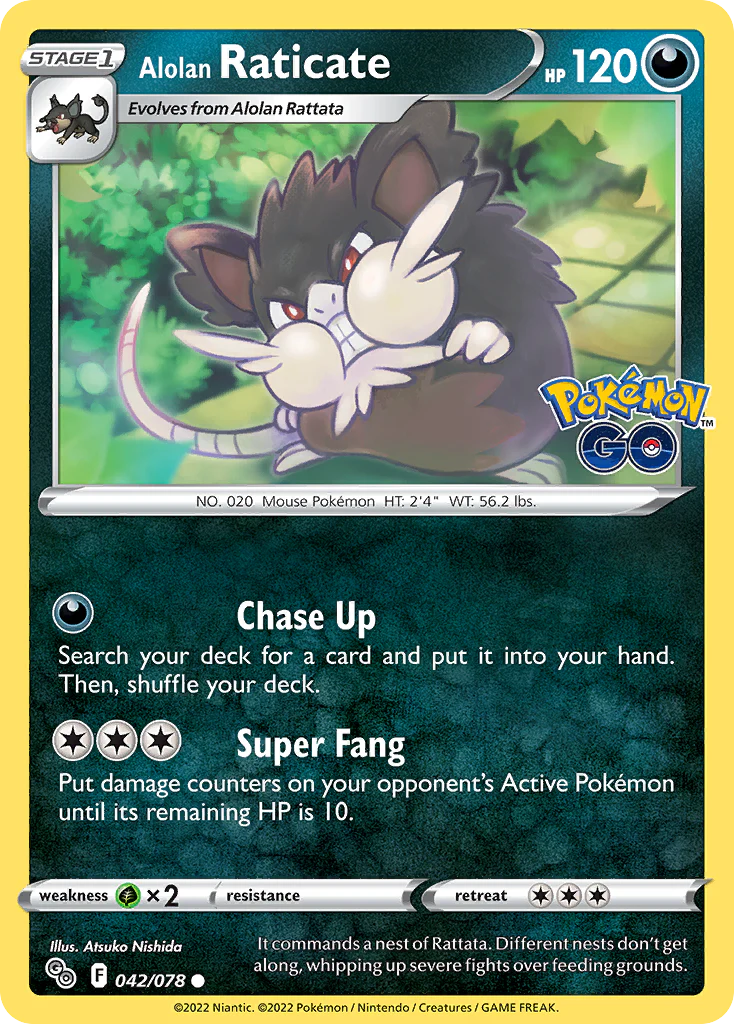 Alolan Raticate (42/78) - Pokemon GO (PGO)
