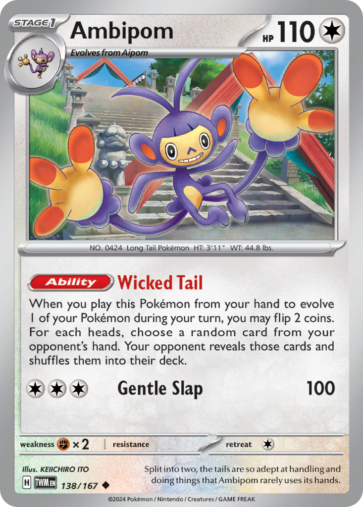 Ambipom (138/167) - [Reverse Holo] Twilight Masquerade (TWM)