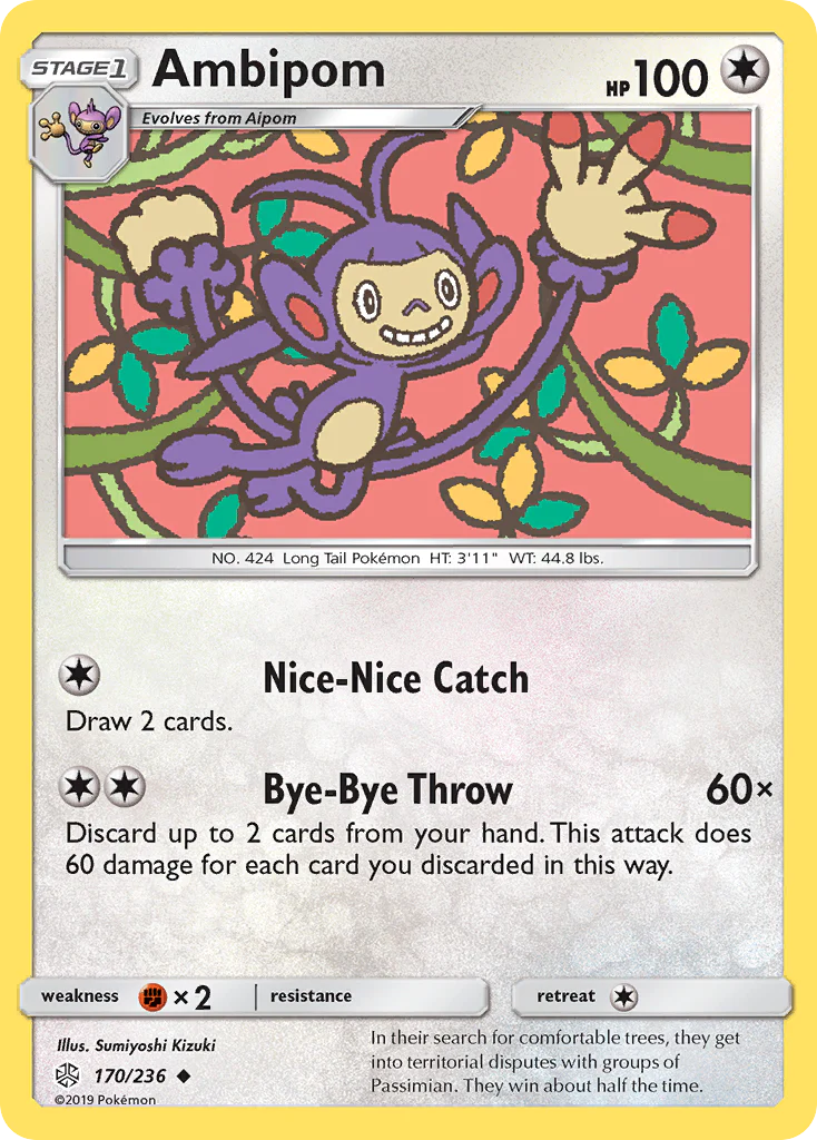 Ambipom (170/236) - [Reverse Holo] Cosmic Eclipse (CEC)