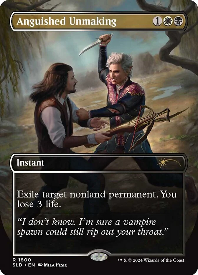 Anguished Unmaking (1800) - [Foil, Borderless] Secret Lair Drop (SLD)
