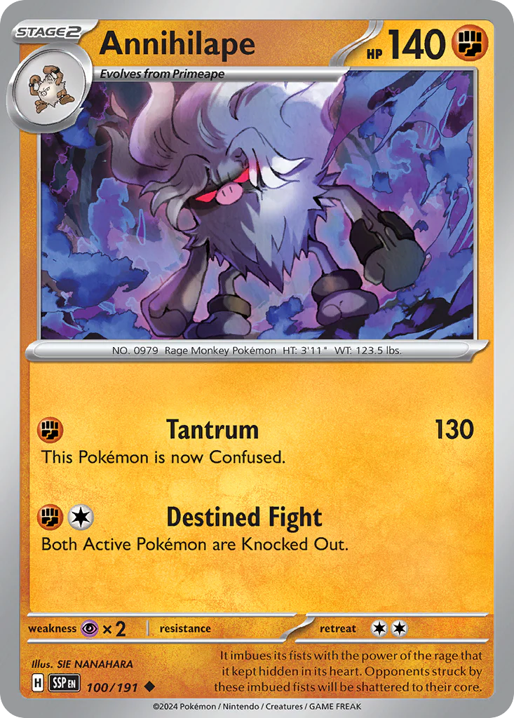 Annihilape (100/191) - [Reverse Holo] Surging Sparks (SSP)
