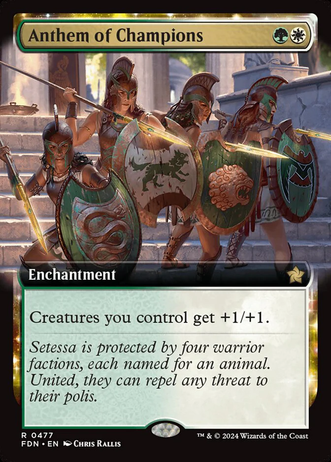 Anthem of Champions - [Foil, Extended Art] Foundations (FDN)