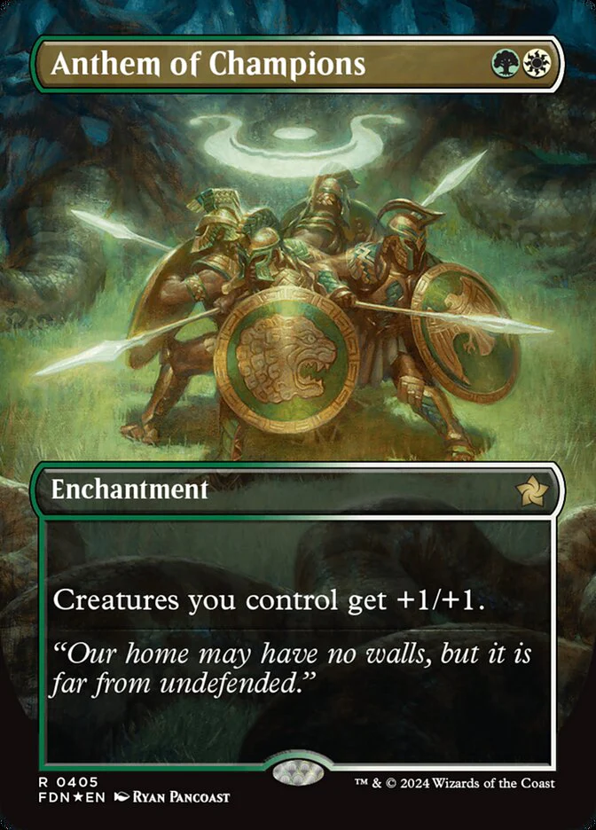 Anthem of Champions - [Mana Foil, Borderless] Foundations (FDN)