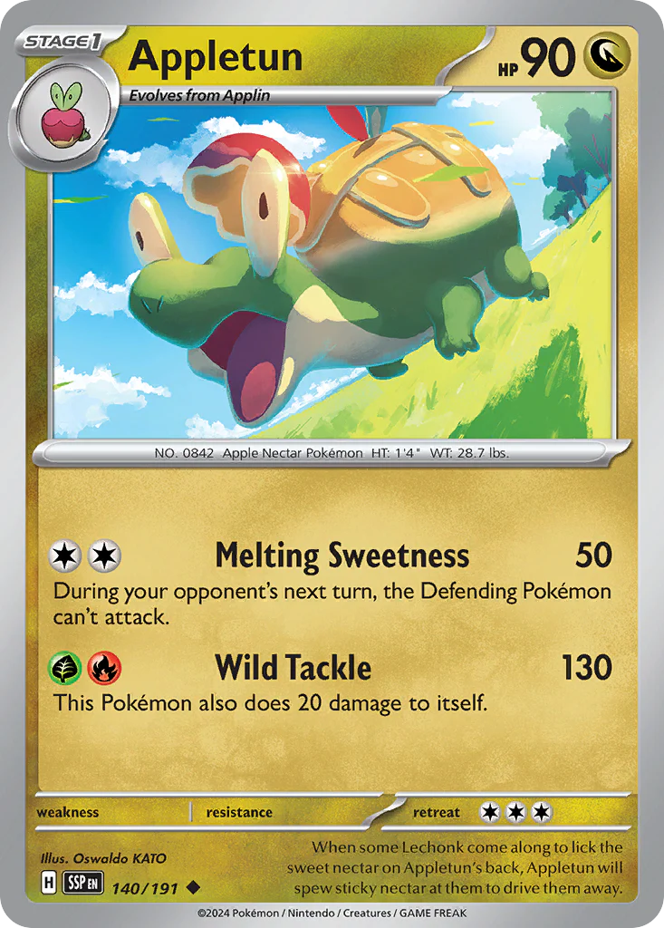 Appletun (140/191) - [Reverse Holo] Surging Sparks (SSP)