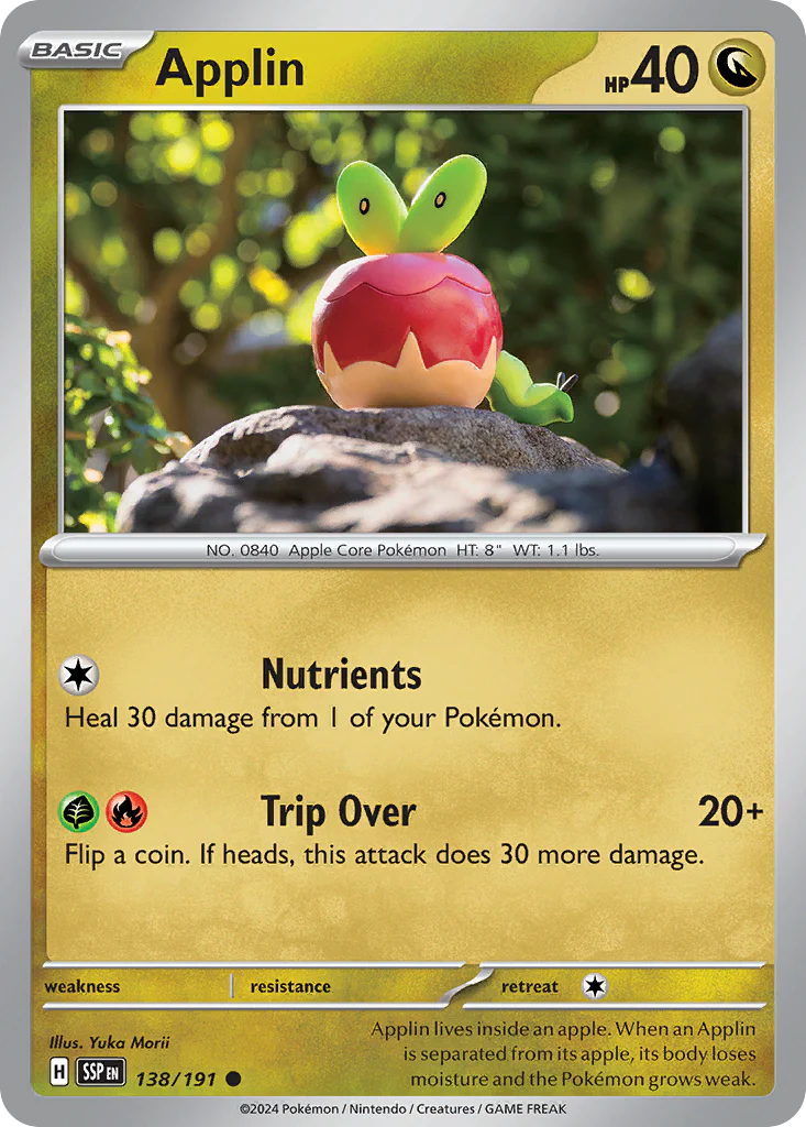 Applin (138/191) - [Reverse Holo] Surging Sparks (SSP)