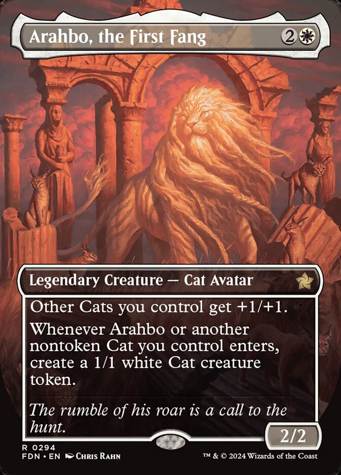 Arahbo, the First Fang - [Foil, Borderless] Foundations (FDN)