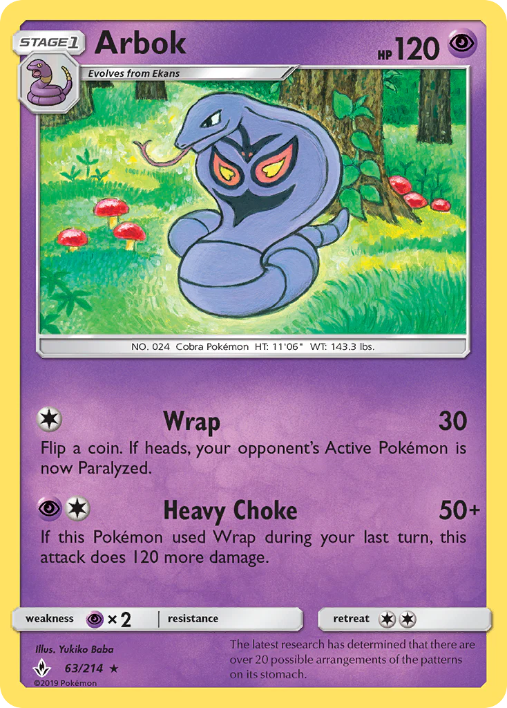 Arbok (63/214) - Unbroken Bonds (UNB)