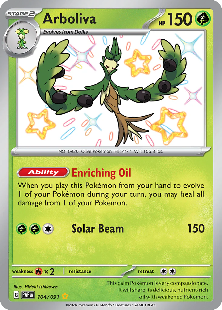 Arboliva (104/91) - [Shiny Holo] Paldean Fates (PAF)