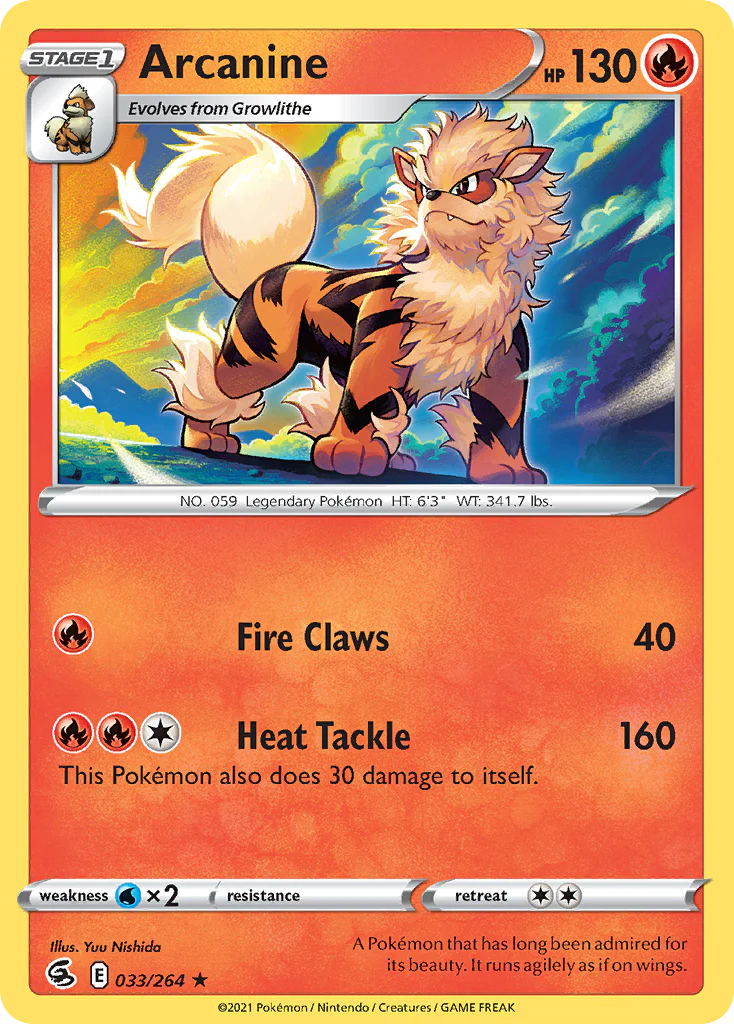 Arcanine (33/264) - [Reverse Holo] Fusion Strike (FST)