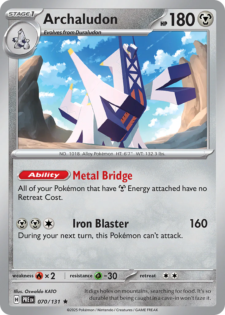 Archaludon (70/131) - [Reverse Holo] Prismatic Evolutions (PRE)