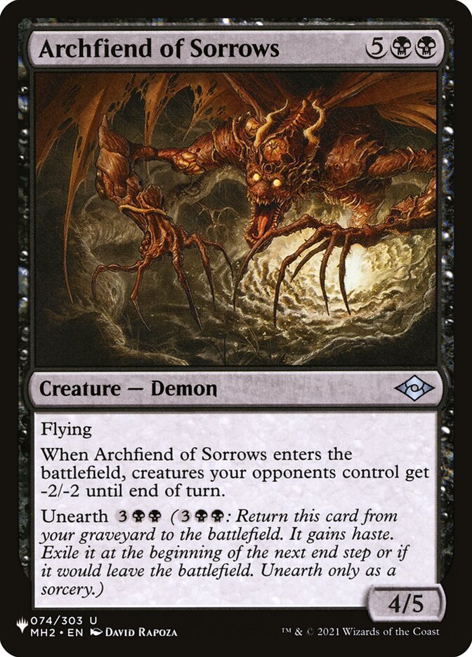 Archfiend of Sorrows - The List (PLST)