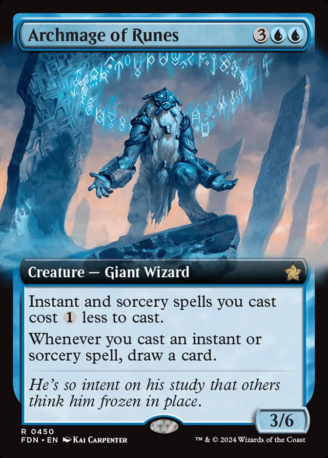 Archmage of Runes - [Foil, Extended Art] Foundations (FDN)