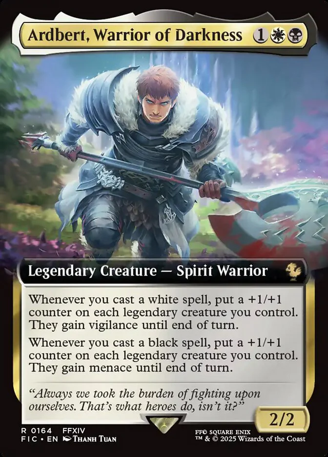 Ardbert, Warrior of Darkness (164) - [Extended Art] Final Fantasy Commander (FIC)