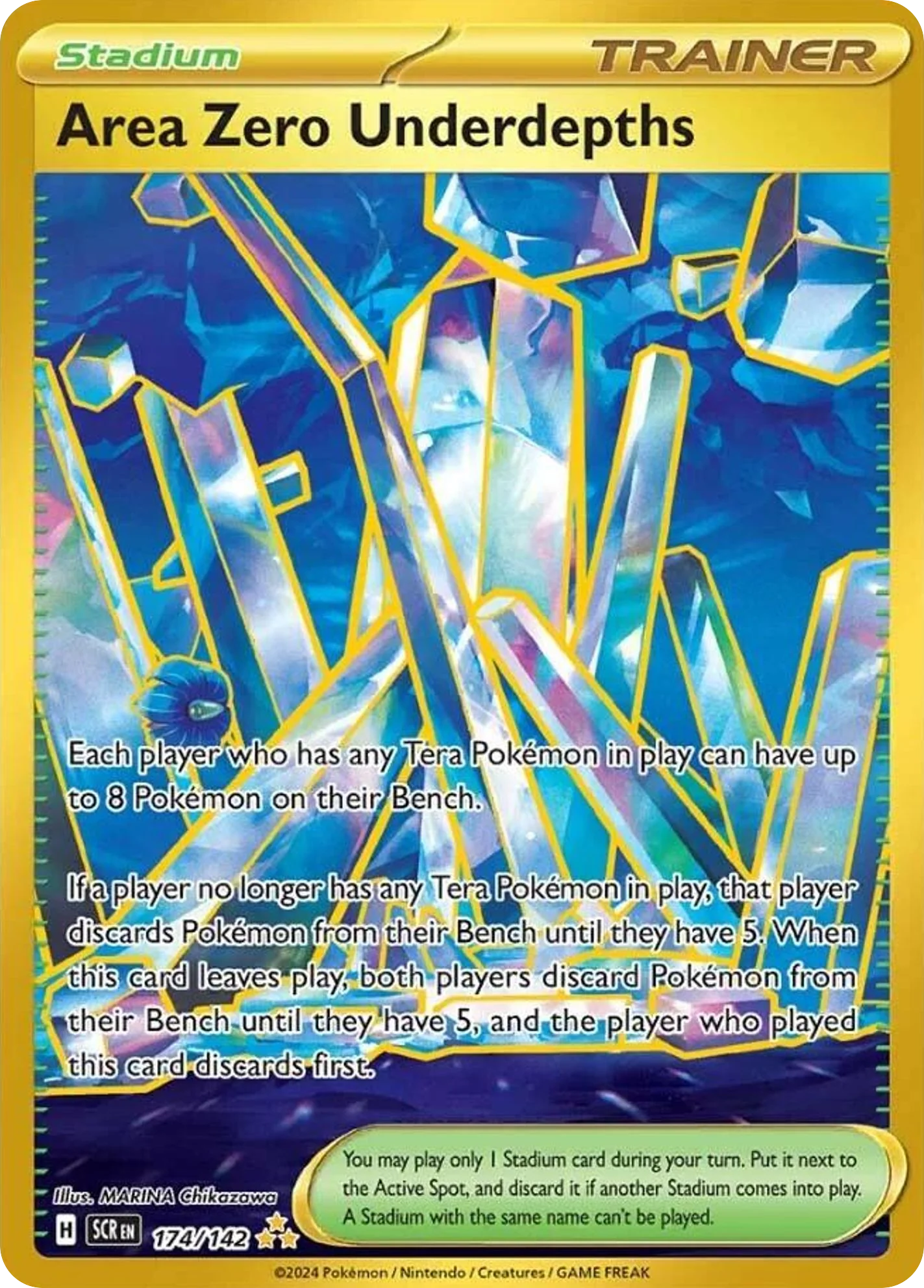 Area Zero Underdepths (174/142) - [Gold Holo] Stellar Crown (SCR)