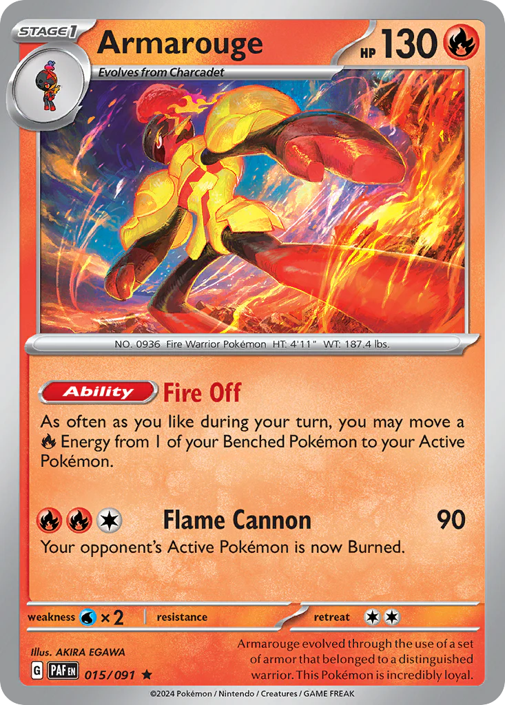 Armarouge (15/91) - [Reverse Holo] Paldean Fates (PAF)