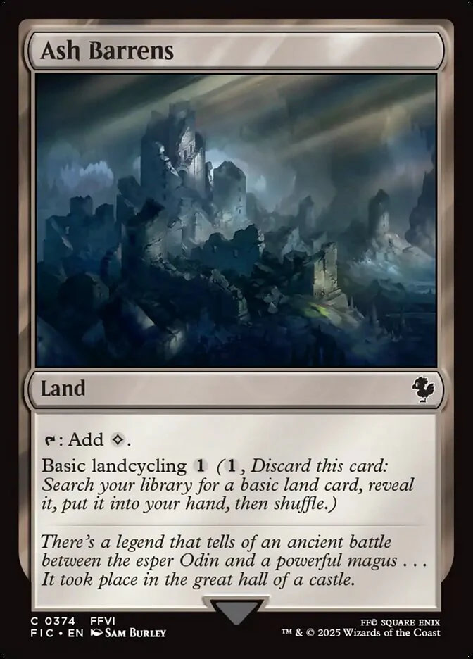 Ash Barrens (374) - [Surge Foil] Final Fantasy Commander (FIC)