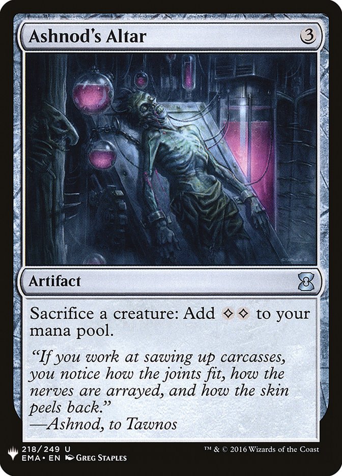 Ashnod's Altar - The List (PLST)