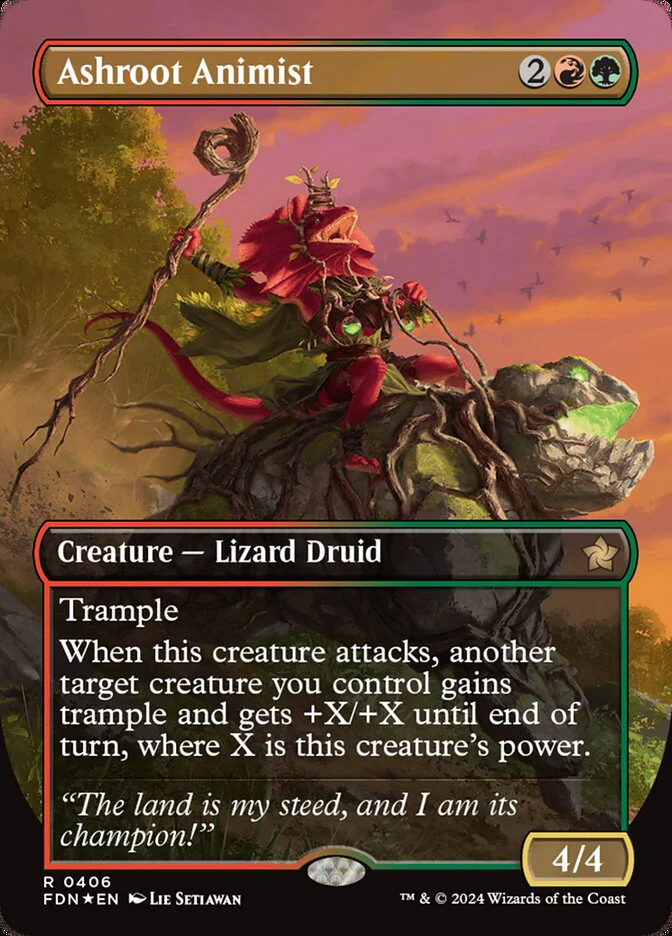 Ashroot Animist - [Mana Foil, Borderless] Foundations (FDN)