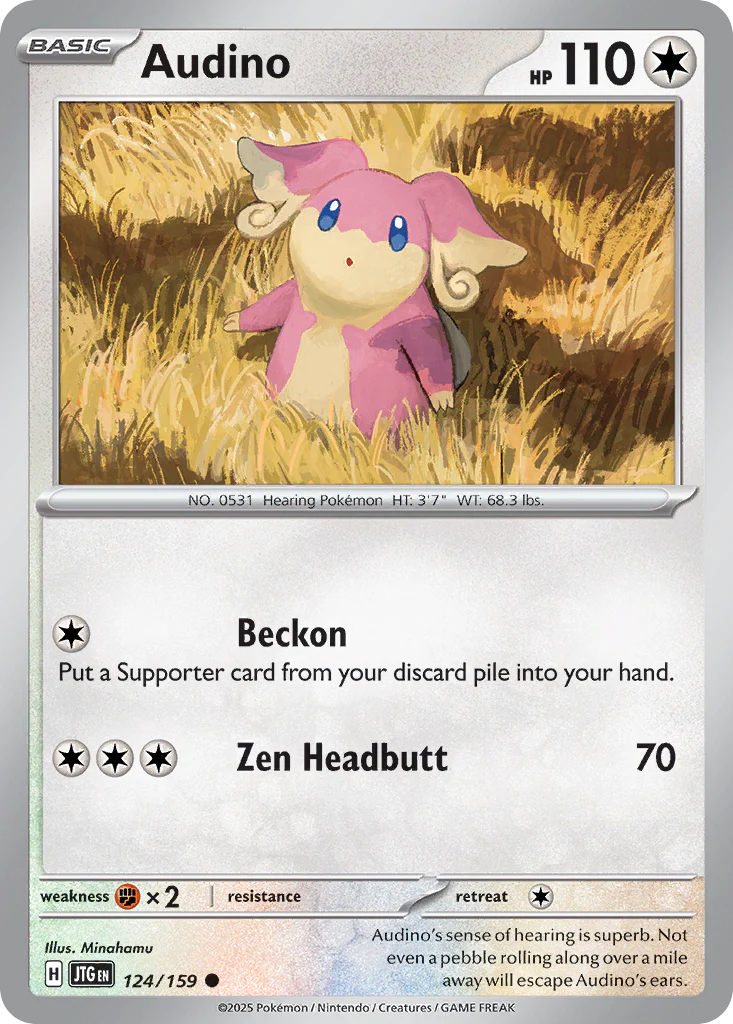 Audino (124/159) - [Reverse Holo] Journey Together (JTG)