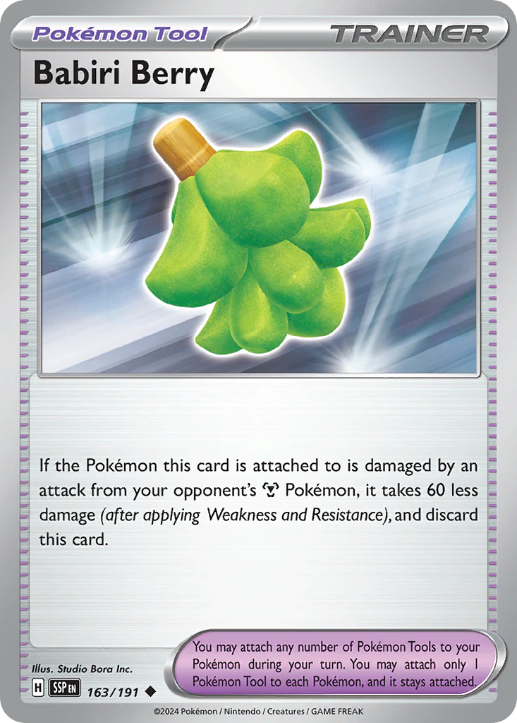 Babiri Berry (163/191) - [Reverse Holo] Surging Sparks (SSP)