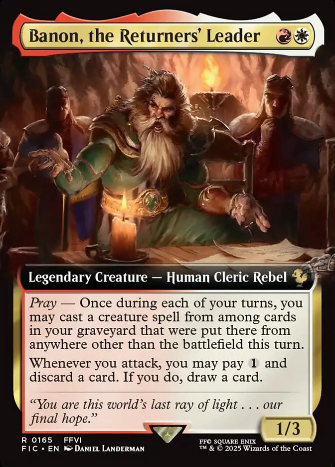Banon, the Returners' Leader (165) - [Foil, Extended Art] Final Fantasy Commander (FIC)